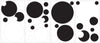 Black And White Chalkboard Dots Peel and Stick Wall Decals | Removable Repositionable Stickers | Easy Damage-Free Wall Art for Kids Bedroom Nursery Playroom