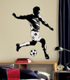 Soccer Player Peel and Stick Wall Decals | Removable Repositionable Stickers | Easy Damage-Free Wall Art for Kids Bedroom Nursery Playroom