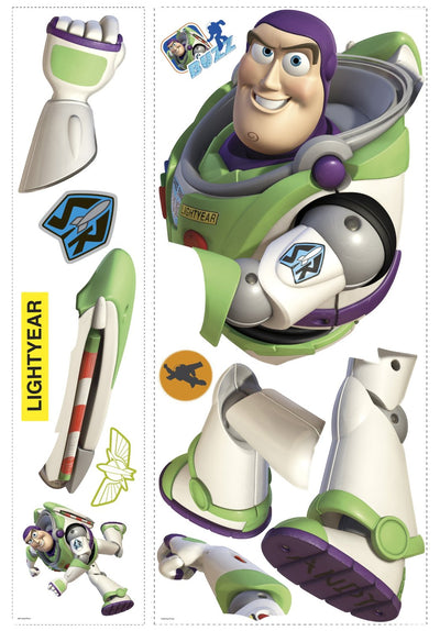 Toy Story Buzz Peel and Stick Wall Decals | Removable Repositionable Stickers | Easy Damage-Free Wall Art for Kids Bedroom Nursery Playroom