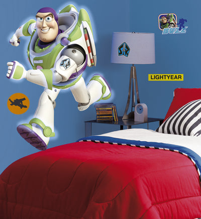 Toy Story Buzz Peel and Stick Wall Decals | Removable Repositionable Stickers | Easy Damage-Free Wall Art for Kids Bedroom Nursery Playroom