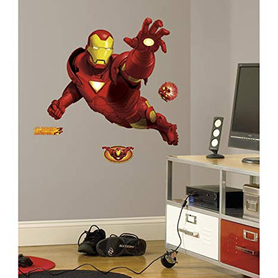 Ironman Peel and Stick Wall Decals | Removable Repositionable Stickers | Easy Damage-Free Wall Art for Kids Bedroom Nursery Playroom