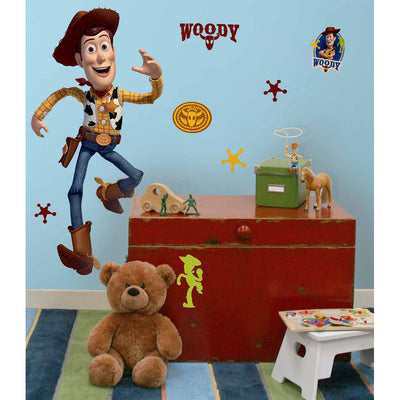 Toy Story Buzz and Woody Peel and Stick Giant Wall Poster | Removable Repositionable Decal | Easy Apply Damage-Free Wall Art for Bedroom Playroom Decor