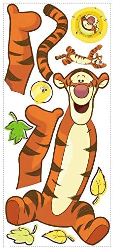 Winnie The Pooh Tigger Peel and Stick Wall Decals | Removable Repositionable Stickers | Easy Damage-Free Wall Art for Kids Bedroom Nursery Playroom
