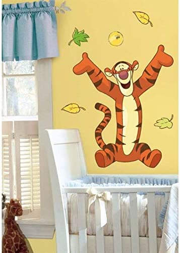 Winnie The Pooh Tigger Peel and Stick Wall Decals | Removable Repositionable Stickers | Easy Damage-Free Wall Art for Kids Bedroom Nursery Playroom