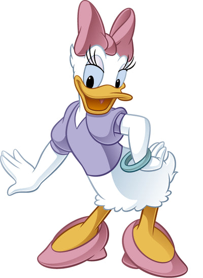 Mickey and Friends Daisy Duck Peel and Stick Wall Decals | Removable Repositionable Stickers | Easy Damage-Free Wall Art for Kids Bedroom Nursery Playroom