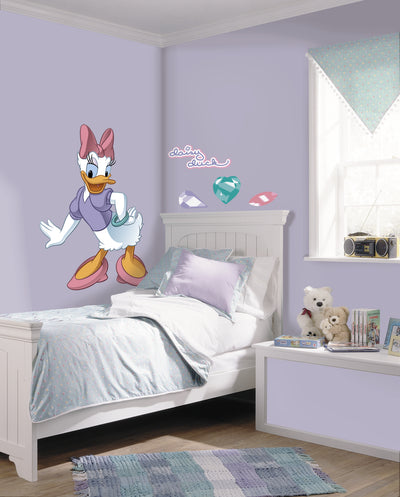 Mickey and Friends Daisy Duck Peel and Stick Wall Decals | Removable Repositionable Stickers | Easy Damage-Free Wall Art for Kids Bedroom Nursery Playroom