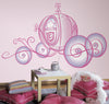 Princess Carriage Peel and Stick Wall Decals | Removable Repositionable Stickers | Easy Damage-Free Wall Art for Kids Bedroom Nursery Playroom