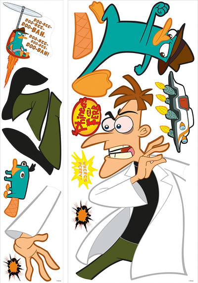 Phineas and Ferb Agent P Peel and Stick Wall Decals | Removable Repositionable Stickers | Easy Damage-Free Wall Art for Kids Bedroom Nursery Playroom