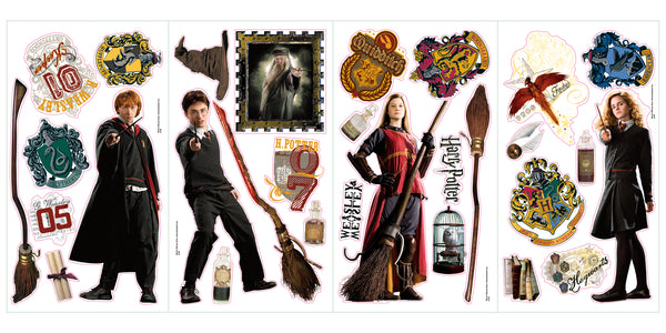 Harry Potter Peel and Stick Wall Decals | Removable Repositionable Stickers | Easy Damage-Free Wall Art for Kids Bedroom Nursery Playroom
