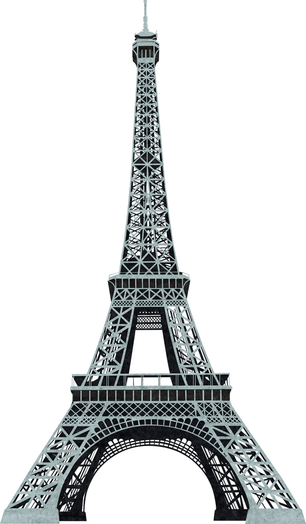 Eiffel Tower Peel and Stick Wall Decals | Removable Repositionable Stickers | Easy Damage-Free Wall Art for Kids Bedroom Nursery Playroom