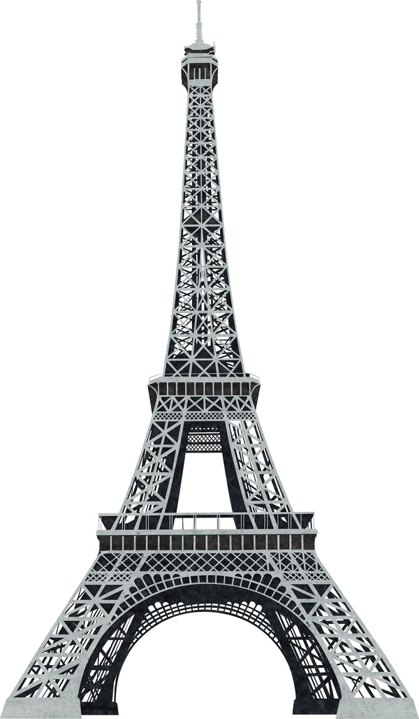 Eiffel Tower Peel and Stick Wall Decals | Removable Repositionable Stickers | Easy Damage-Free Wall Art for Kids Bedroom Nursery Playroom