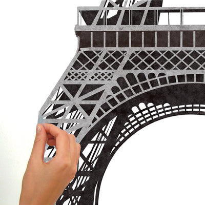 Eiffel Tower Peel and Stick Wall Decals | Removable Repositionable Stickers | Easy Damage-Free Wall Art for Kids Bedroom Nursery Playroom