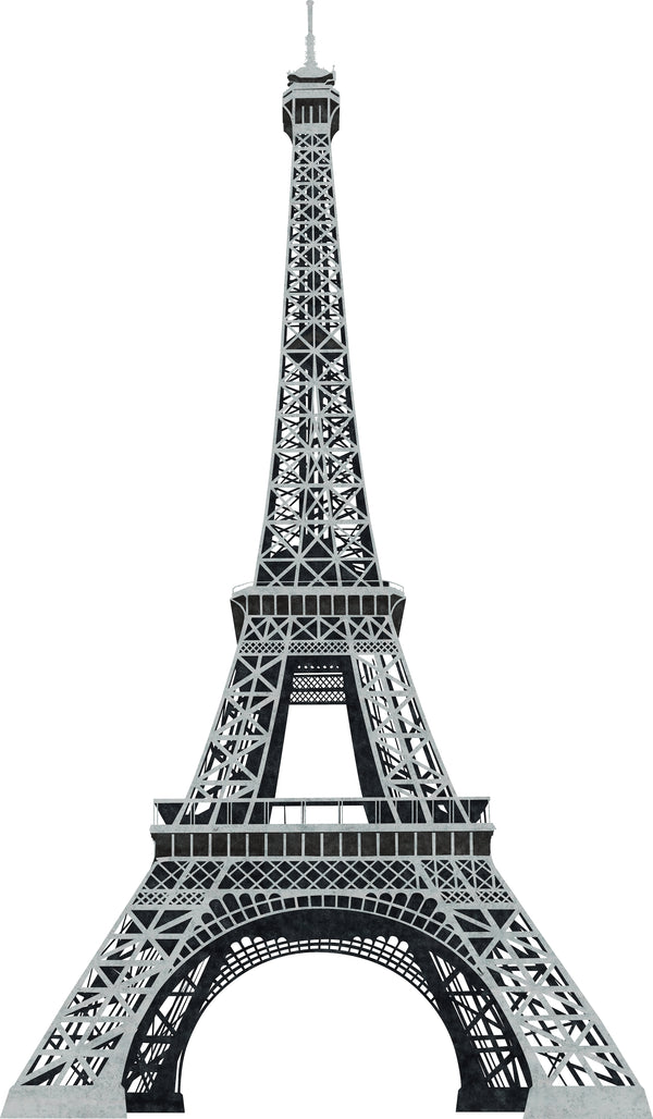Eiffel Tower Peel and Stick Wall Decals | Removable Repositionable Stickers | Easy Damage-Free Wall Art for Kids Bedroom Nursery Playroom