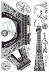 Eiffel Tower Peel and Stick Wall Decals | Removable Repositionable Stickers | Easy Damage-Free Wall Art for Kids Bedroom Nursery Playroom