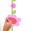 Flower Stripe Peel and Stick Wall Decals | Removable Repositionable Stickers | Easy Damage-Free Wall Art for Kids Bedroom Nursery Playroom