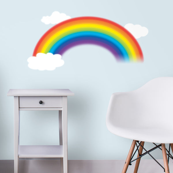 Over The Rainbow Peel and Stick Wall Decals | Removable Repositionable Stickers | Easy Damage-Free Wall Art for Kids Bedroom Nursery Playroom