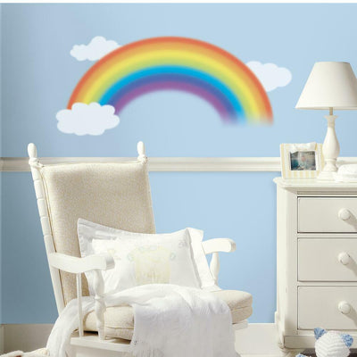 Over The Rainbow Peel and Stick Wall Decals | Removable Repositionable Stickers | Easy Damage-Free Wall Art for Kids Bedroom Nursery Playroom