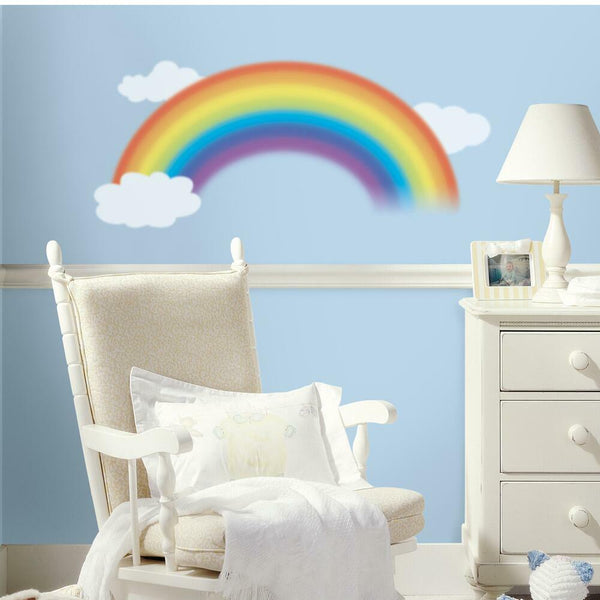 Over The Rainbow Peel and Stick Wall Decals | Removable Repositionable Stickers | Easy Damage-Free Wall Art for Kids Bedroom Nursery Playroom