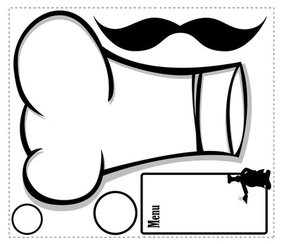 Chef Hat Peel and Stick Dry Erase Wall Decals | Removable Writable Reusable Surface | Easy Apply Damage-Free Decor for Home Office Kids Room