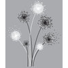 Graphic Dandelion Peel and Stick Wall Decals | Removable Repositionable Stickers | Easy Damage-Free Wall Art for Kids Bedroom Nursery Playroom