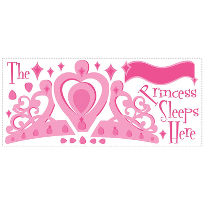 The Princess Sleeps Here Peel and Stick Wall Decals | 131 Decals | Removable Repositionable Stickers | Easy Damage-Free Wall Art for Kids Bedroom Nursery Playroom