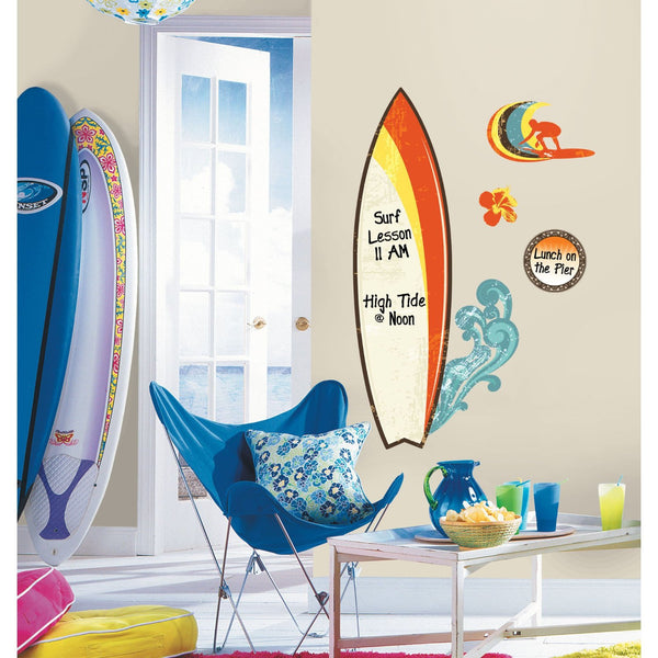 Surf Peel and Stick Dry Erase Wall Decals | Removable Writable Reusable Surface | Easy Apply Damage-Free Decor for Home Office Kids Room