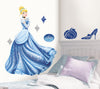 Princess Cinderella Glamour Peel and Stick Wall Decals | Removable Repositionable Stickers | Easy Damage-Free Wall Art for Kids Bedroom Nursery Playroom