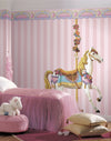 Carousel Horse Peel and Stick Wall Decals | Removable Repositionable Stickers | Easy Damage-Free Wall Art for Kids Bedroom Nursery Playroom