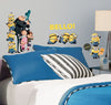 Despicable Me 2 Peel and Stick Wall Decals | Removable Repositionable Stickers | Easy Damage-Free Wall Art for Kids Bedroom Nursery Playroom