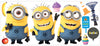Despicable Me 2 Minions Peel and Stick Wall Decals | Removable Repositionable Stickers | Easy Damage-Free Wall Art for Kids Bedroom Nursery Playroom