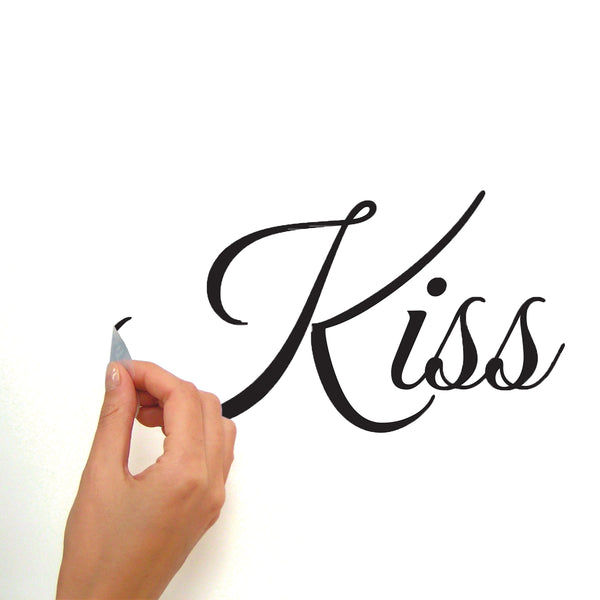 Always Kiss Me Goodnight Peel and Stick Wall Decals | Removable Repositionable Stickers | Easy Damage-Free Wall Art for Kids Bedroom Nursery Playroom