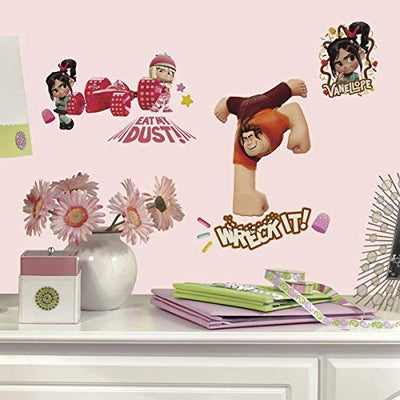 Wreck It Ralph Peel and Stick Wall Decals | Removable Repositionable Stickers | Easy Damage-Free Wall Art for Kids Bedroom Nursery Playroom
