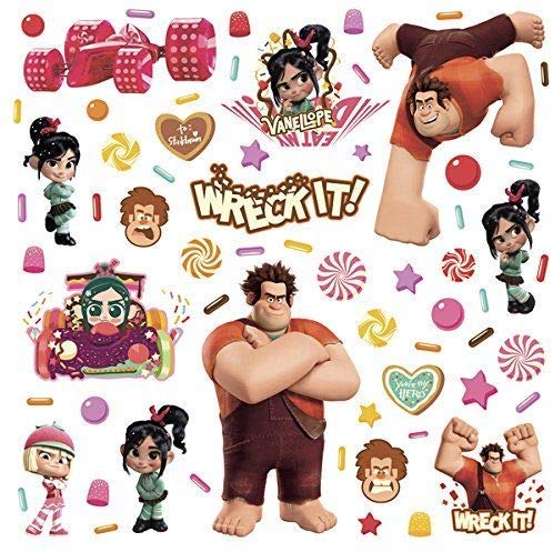Wreck It Ralph Peel and Stick Wall Decals | Removable Repositionable Stickers | Easy Damage-Free Wall Art for Kids Bedroom Nursery Playroom