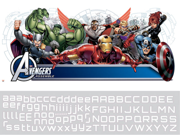 Avengers Assemble Peel and Stick Wall Decals | Removable Repositionable Stickers | Easy Damage-Free Wall Art for Kids Bedroom Nursery Playroom