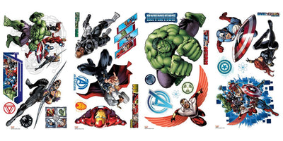 Avengers Assemble Peel and Stick Wall Decals | Removable Repositionable Stickers | Easy Damage-Free Wall Art for Kids Bedroom Nursery Playroom