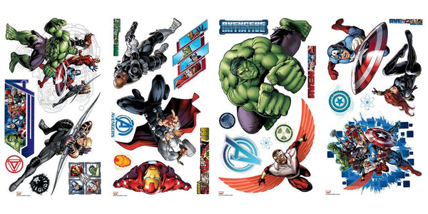 Avengers Assemble Peel and Stick Wall Decals | Removable Repositionable Stickers | Easy Damage-Free Wall Art for Kids Bedroom Nursery Playroom