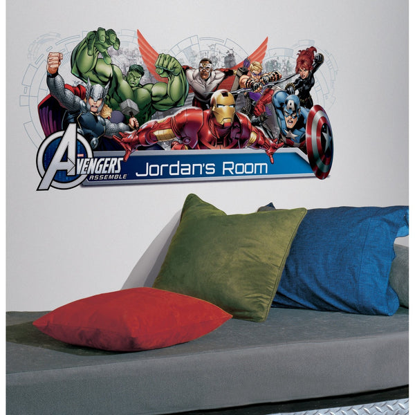 Avengers Assemble Peel and Stick Wall Decals | Removable Repositionable Stickers | Easy Damage-Free Wall Art for Kids Bedroom Nursery Playroom