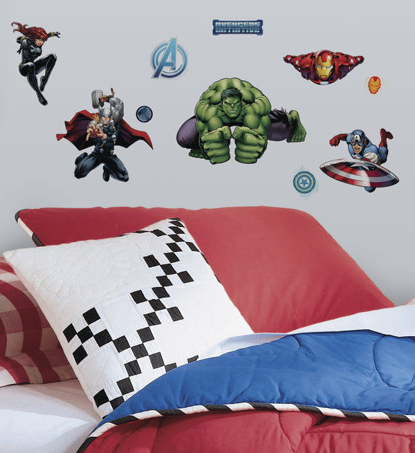 Avenger Assemble Peel and Stick Wall Decals | Removable Repositionable Stickers | Easy Damage-Free Wall Art for Kids Bedroom Nursery Playroom
