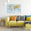 World Map Peel and Stick Dry Erase Wall Decals | Removable Writable Reusable Surface | Easy Apply Damage-Free Decor for Home Office Kids Room
