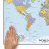 World Map Peel and Stick Dry Erase Wall Decals | Removable Writable Reusable Surface | Easy Apply Damage-Free Decor for Home Office Kids Room