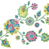 Boho Floral Peel and Stick Wall Decals | Removable Repositionable Stickers | Easy Damage-Free Wall Art for Kids Bedroom Nursery Playroom