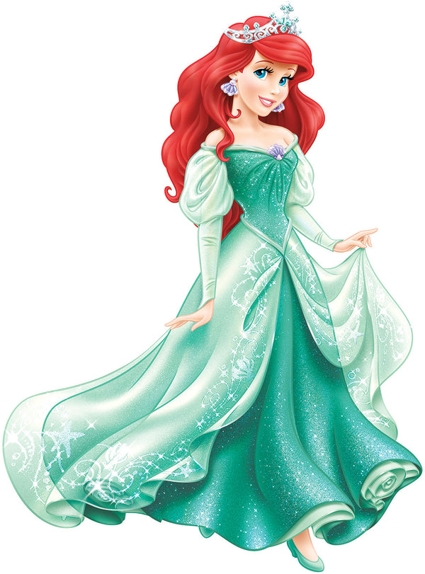 Princess Ariel Peel and Stick Wall Decals | Removable Repositionable Stickers | Easy Damage-Free Wall Art for Kids Bedroom Nursery Playroom