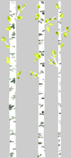 Birch Trees Peel and Stick Wall Decals | Removable Repositionable Stickers | Easy Damage-Free Wall Art for Kids Bedroom Nursery Playroom