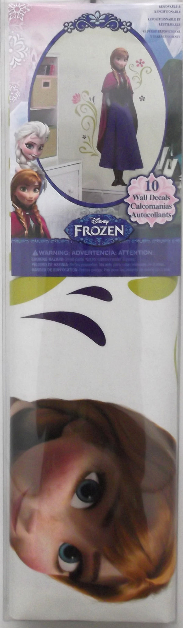Frozen Anna Peel and Stick Wall Decals | Removable Repositionable Stickers | Easy Damage-Free Wall Art for Kids Bedroom Nursery Playroom