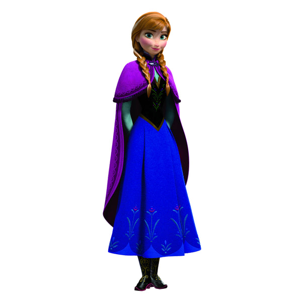 Frozen Anna Peel and Stick Wall Decals | Removable Repositionable Stickers | Easy Damage-Free Wall Art for Kids Bedroom Nursery Playroom