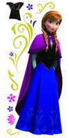 Frozen Anna Peel and Stick Wall Decals | Removable Repositionable Stickers | Easy Damage-Free Wall Art for Kids Bedroom Nursery Playroom