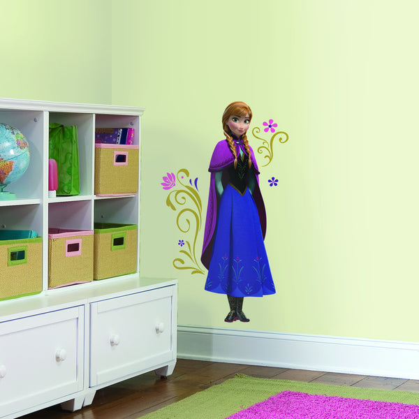 Frozen Anna Peel and Stick Wall Decals | Removable Repositionable Stickers | Easy Damage-Free Wall Art for Kids Bedroom Nursery Playroom