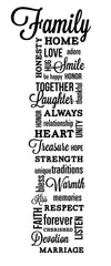 Family Quote Peel and Stick Wall Decals | Removable Repositionable Stickers | Easy Damage-Free Wall Art for Kids Bedroom Nursery Playroom