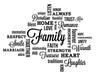 Family Quote Peel and Stick Wall Decals | Removable Repositionable Stickers | Easy Damage-Free Wall Art for Kids Bedroom Nursery Playroom