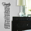 Family Quote Peel and Stick Wall Decals | Removable Repositionable Stickers | Easy Damage-Free Wall Art for Kids Bedroom Nursery Playroom